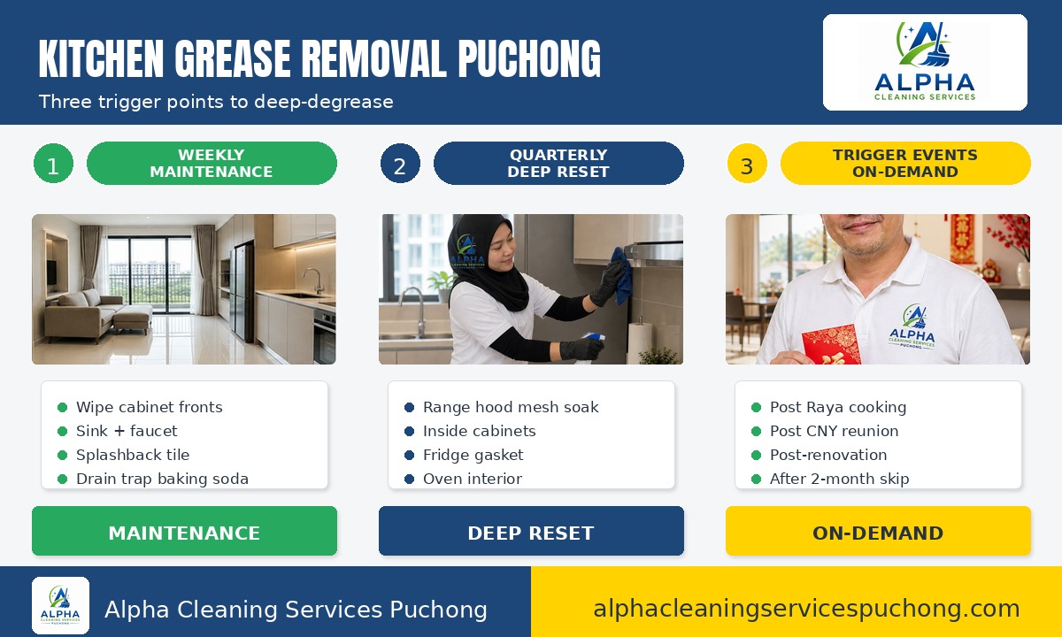 Kitchen grease removal schedule and dwell time guide — <a href=